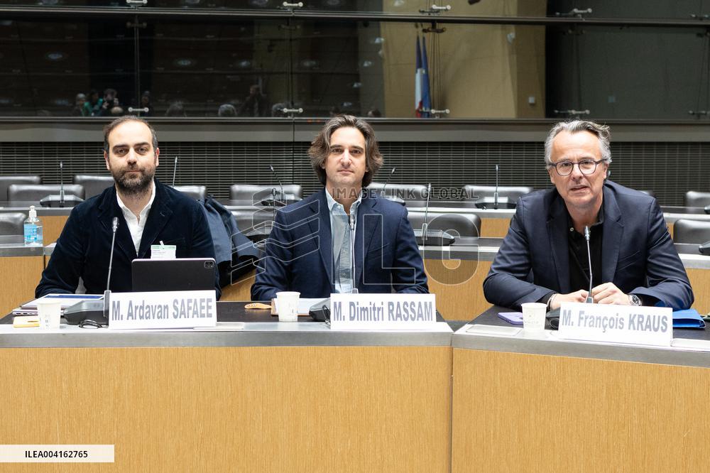 Hearing of Film Producers at the French National Assembly - Paris RL