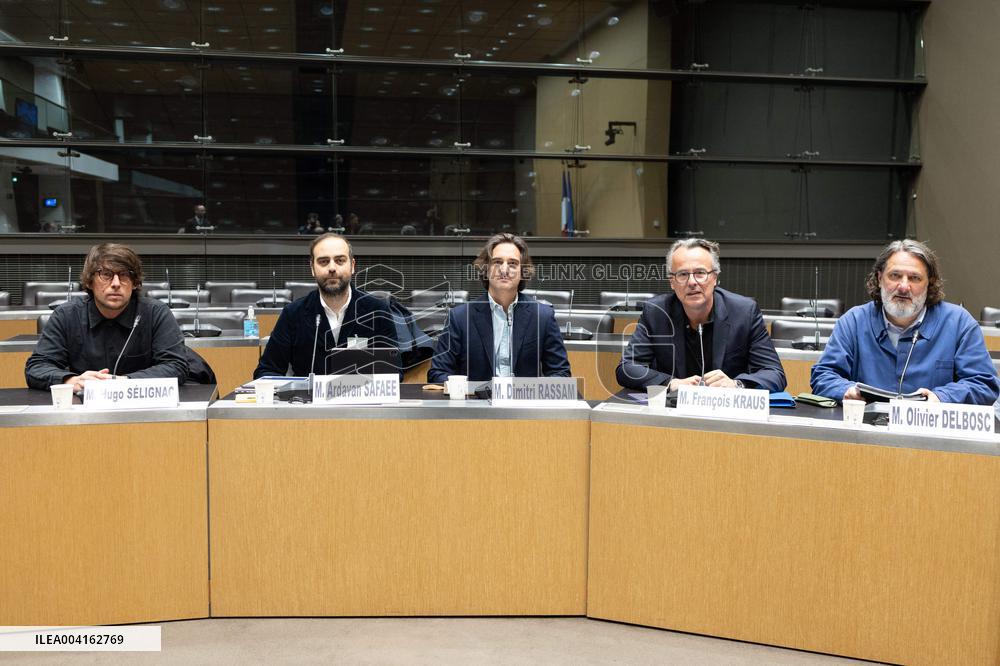 Hearing of Film Producers at the French National Assembly - Paris RL