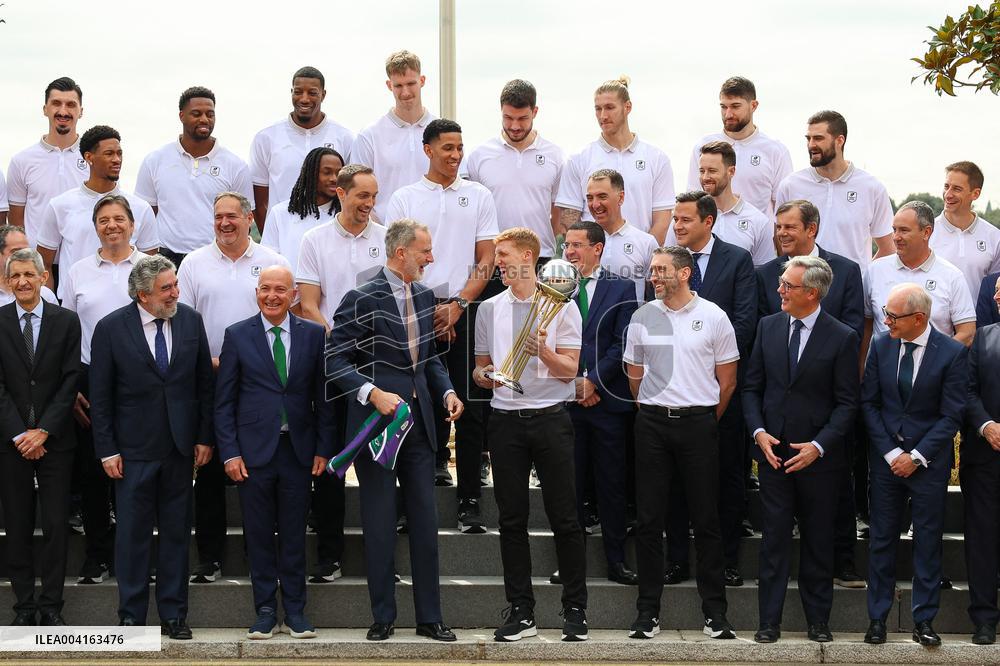 King Felipe Celebrates Unicaja Baloncesto Victory - Madrid