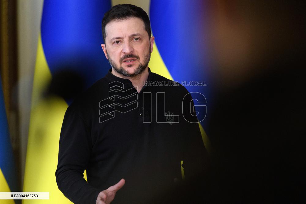 News conference of Ukrainian President Volodymyr Zelenskyy in Kyiv