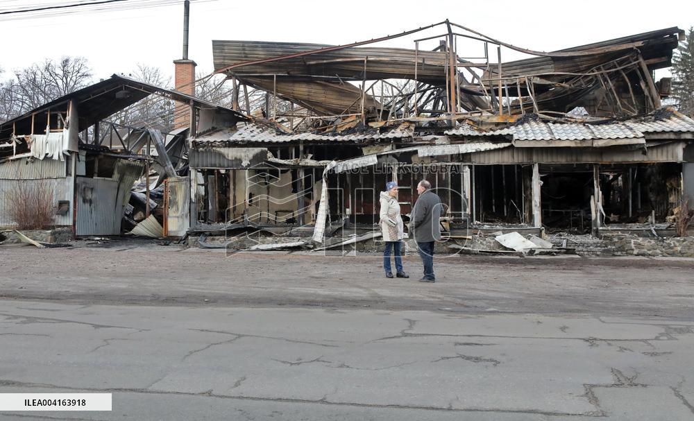 Shahed fragments hit furniture factory in Kyiv region