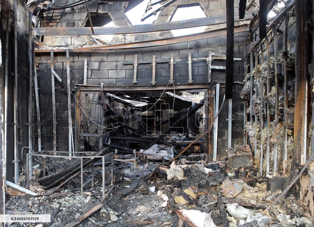 Shahed fragments hit furniture factory in Kyiv region