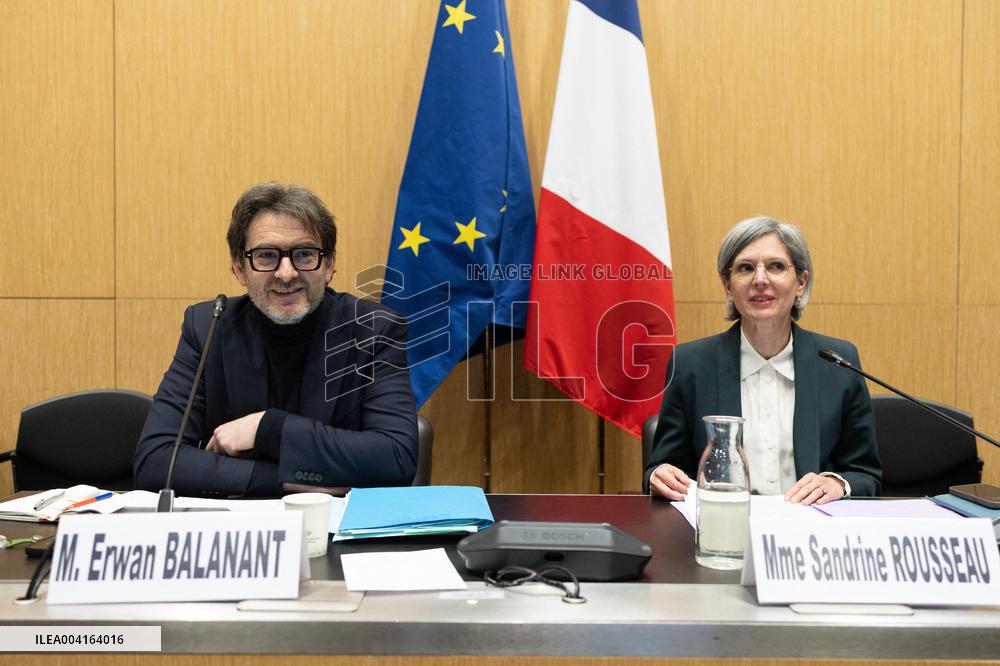 Hearing of Dominique Besnehard at the French National Assembly - Paris RL