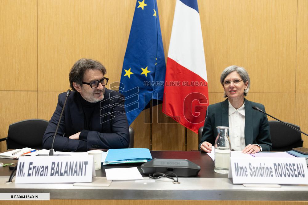 Hearing of Dominique Besnehard at the French National Assembly - Paris RL