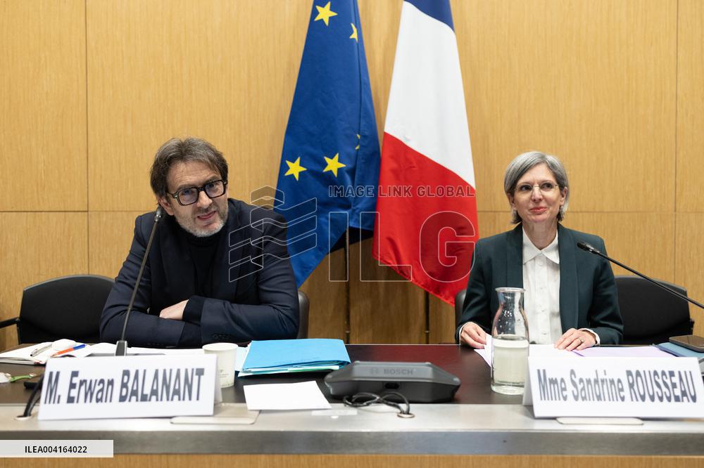 Hearing of Dominique Besnehard at the French National Assembly - Paris RL