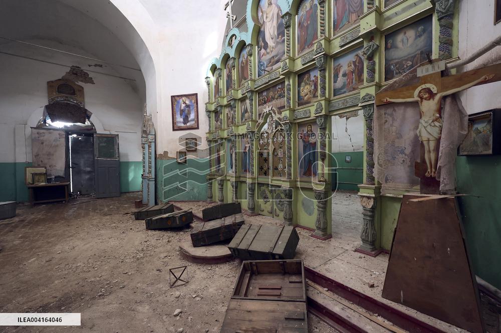 Aftermath of Russian occupation in Mala Komyshuvakha village of Kharkiv region