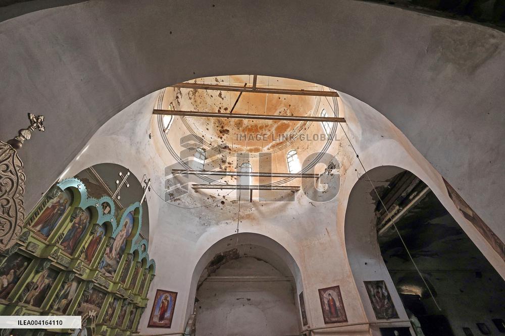 Aftermath of Russian occupation in Mala Komyshuvakha village of Kharkiv region