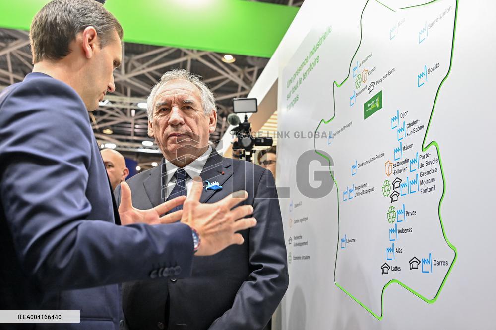 Francois Bayrou Visits Global Industrie Trade Fair - Lyon