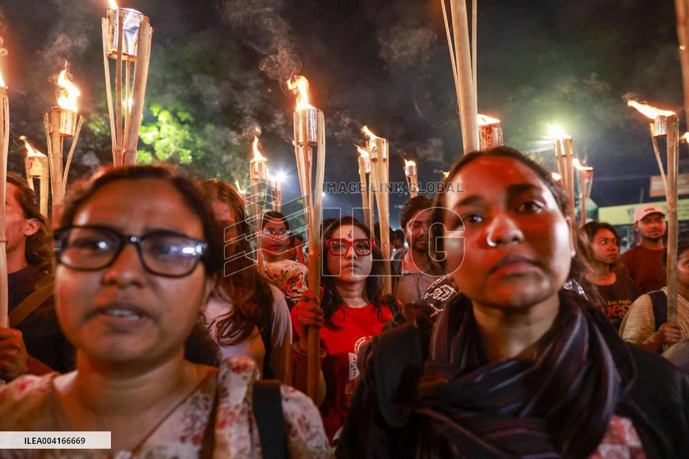 Torchlight Procession at Dhaka University - Bangladesh