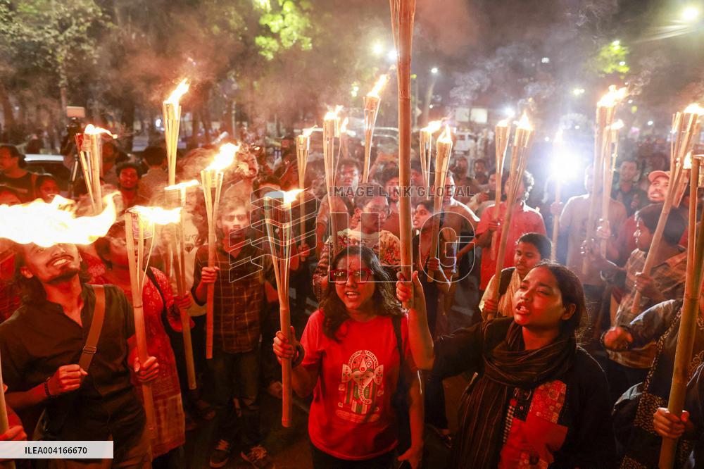 Torchlight Procession at Dhaka University - Bangladesh