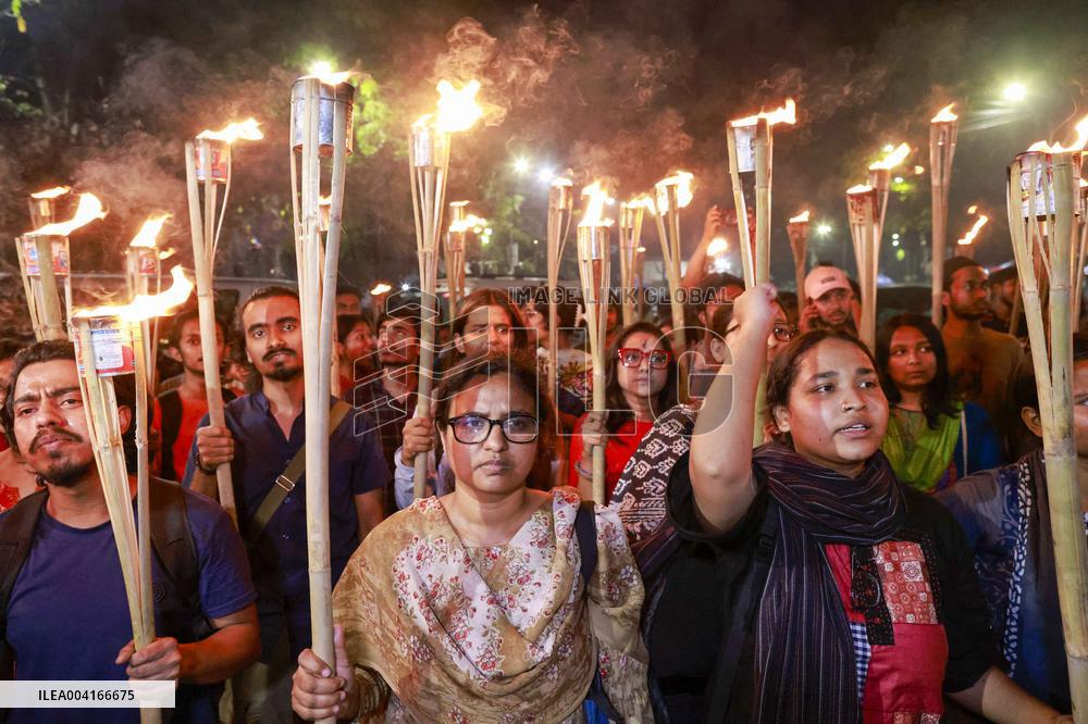 Torchlight Procession at Dhaka University - Bangladesh