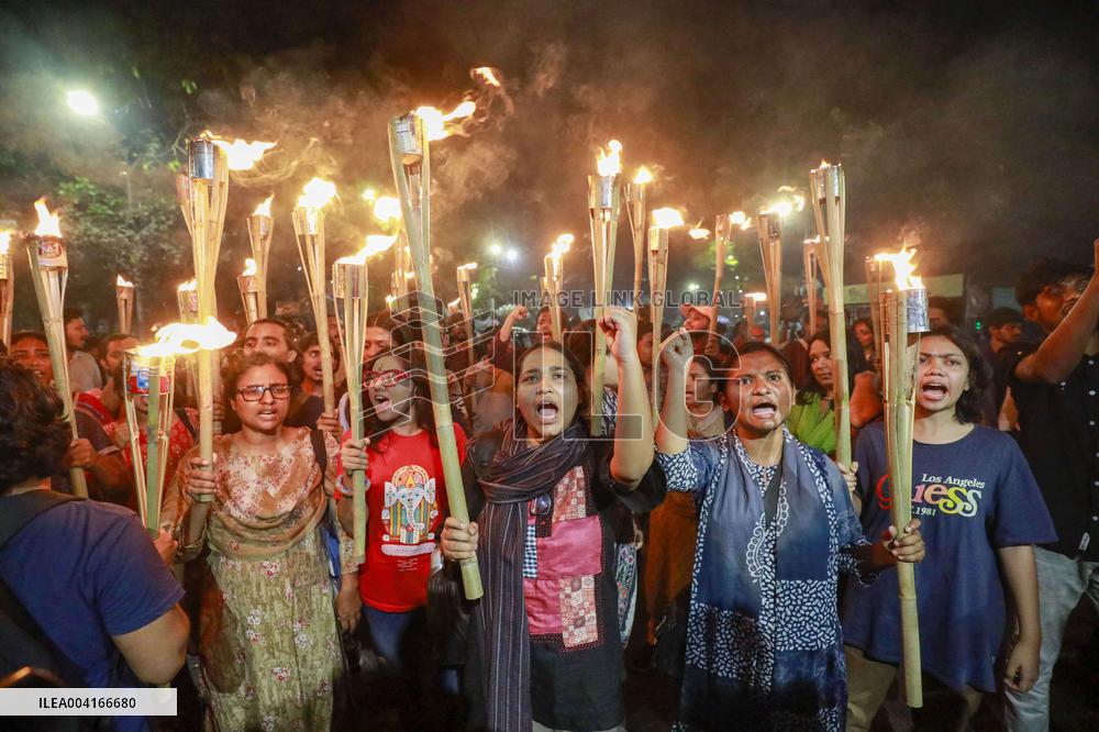 Torchlight Procession at Dhaka University - Bangladesh