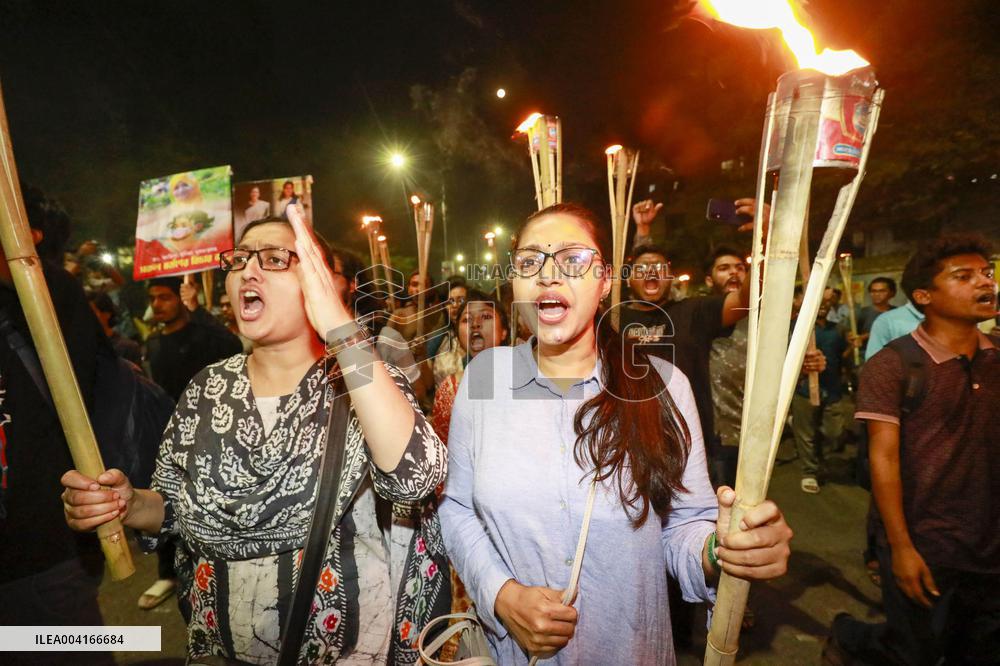 Torchlight Procession at Dhaka University - Bangladesh