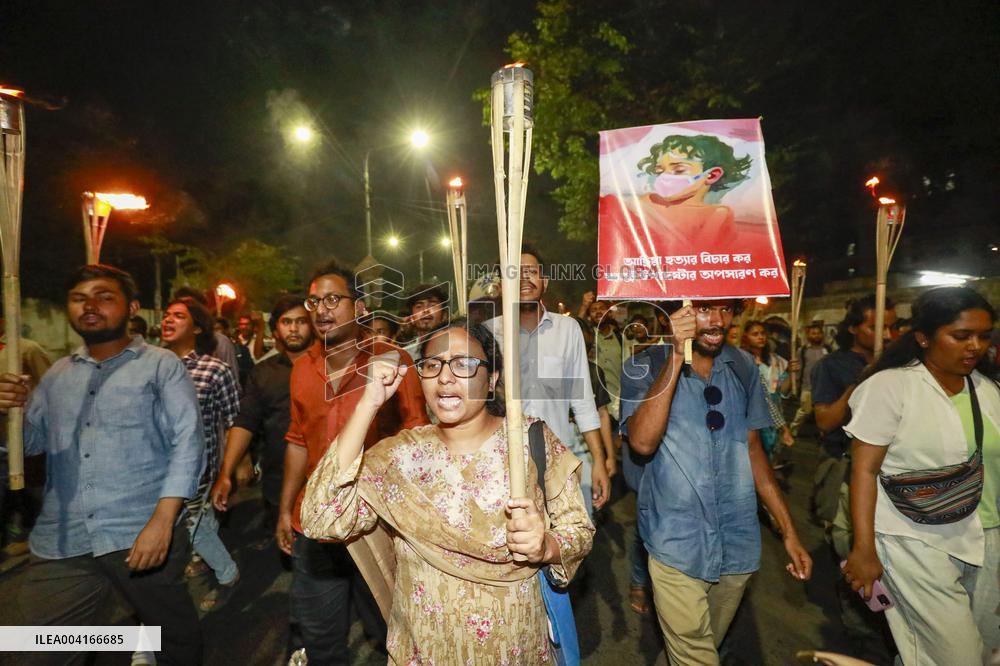 Torchlight Procession at Dhaka University - Bangladesh