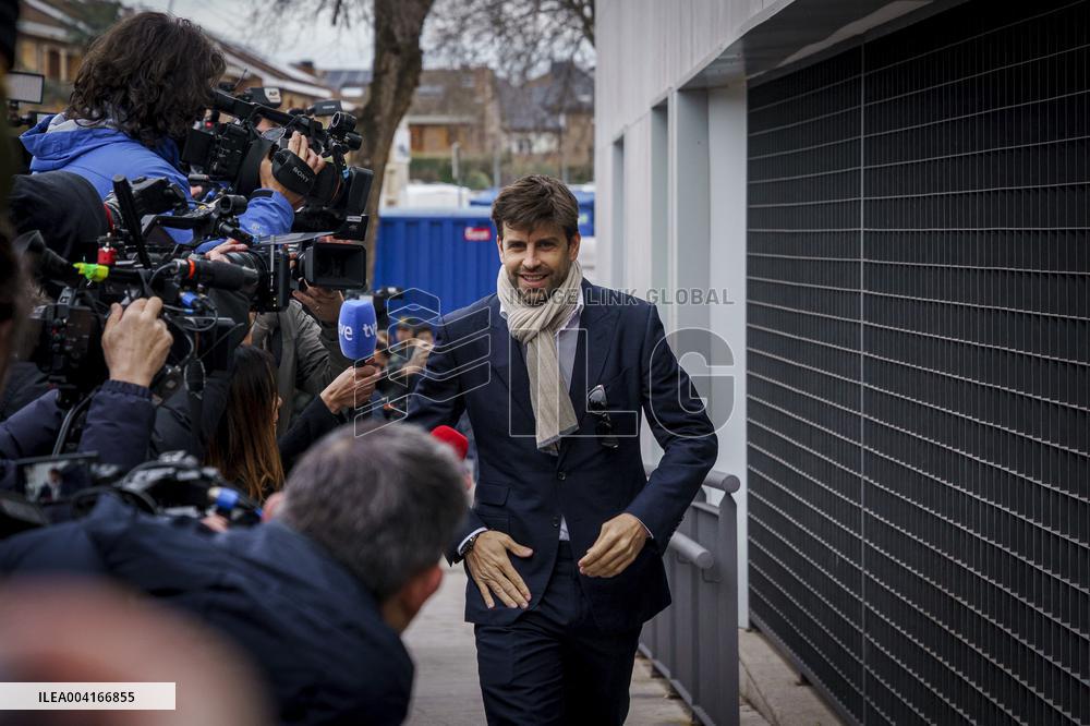 Gerard Pique Testifies for Spanish Super Cup Case - Madrid