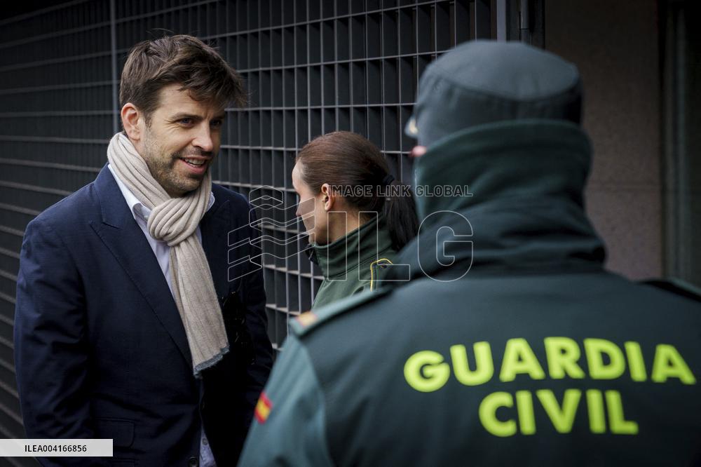 Gerard Pique Testifies for Spanish Super Cup Case - Madrid