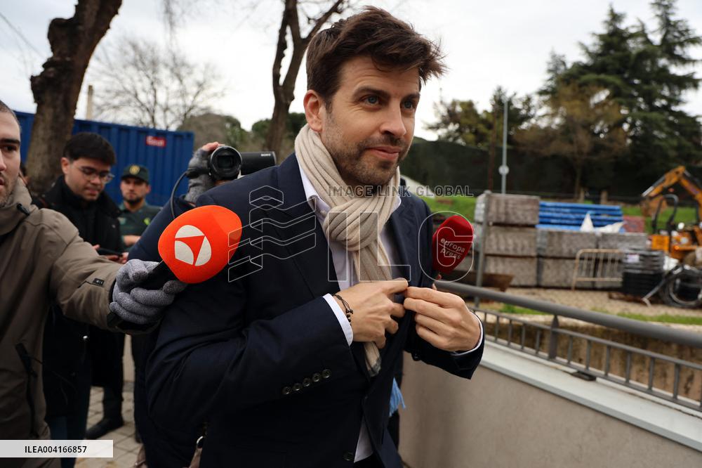 Gerard Pique Testifies for Spanish Super Cup Case - Madrid