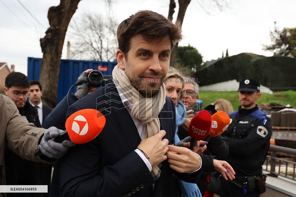 Gerard Pique Testifies for Spanish Super Cup Case - Madrid