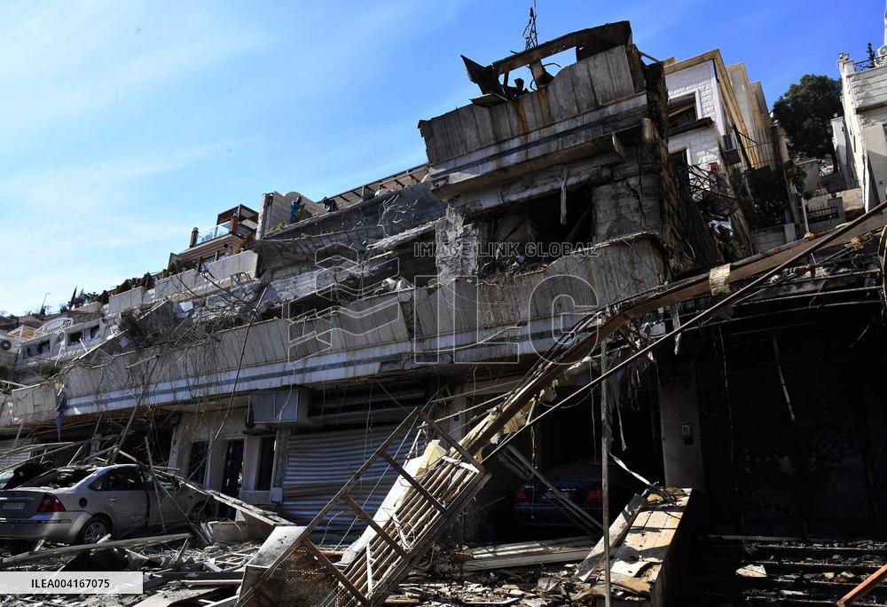 Israeli Airstrike Aftermath - Damascus