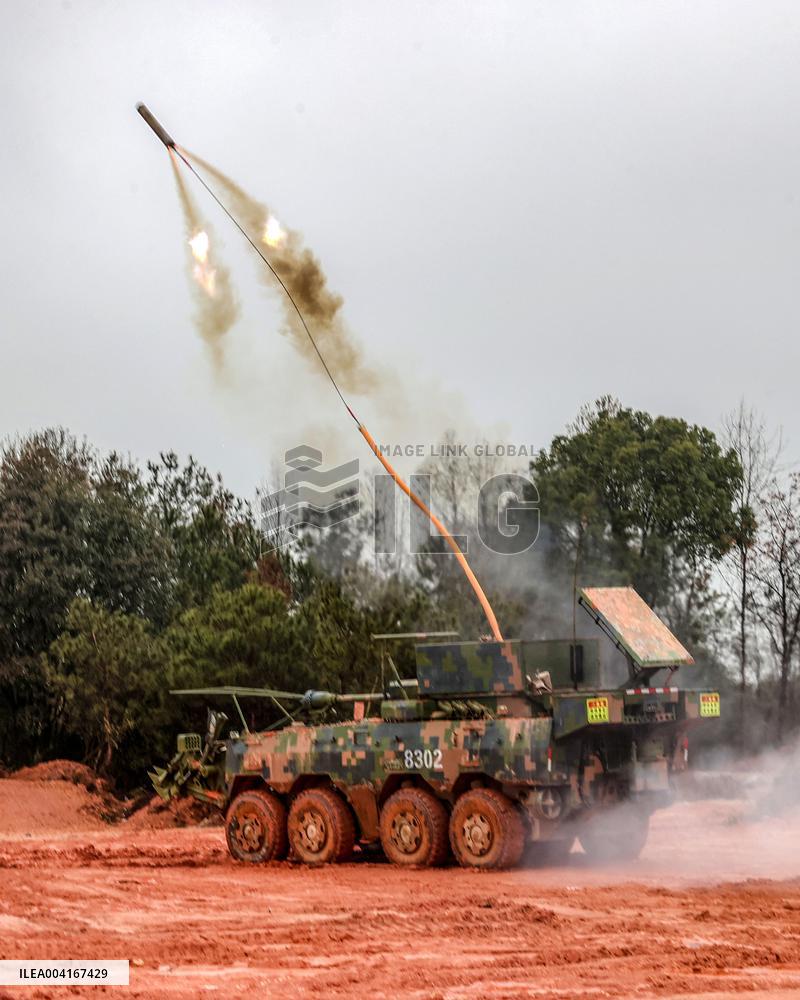 Comprehensive Mine Sweeping Vehicle Live Ammunition Obstacle Breaking Training
