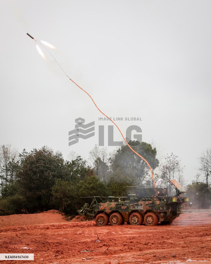 Comprehensive Mine Sweeping Vehicle Live Ammunition Obstacle Breaking Training