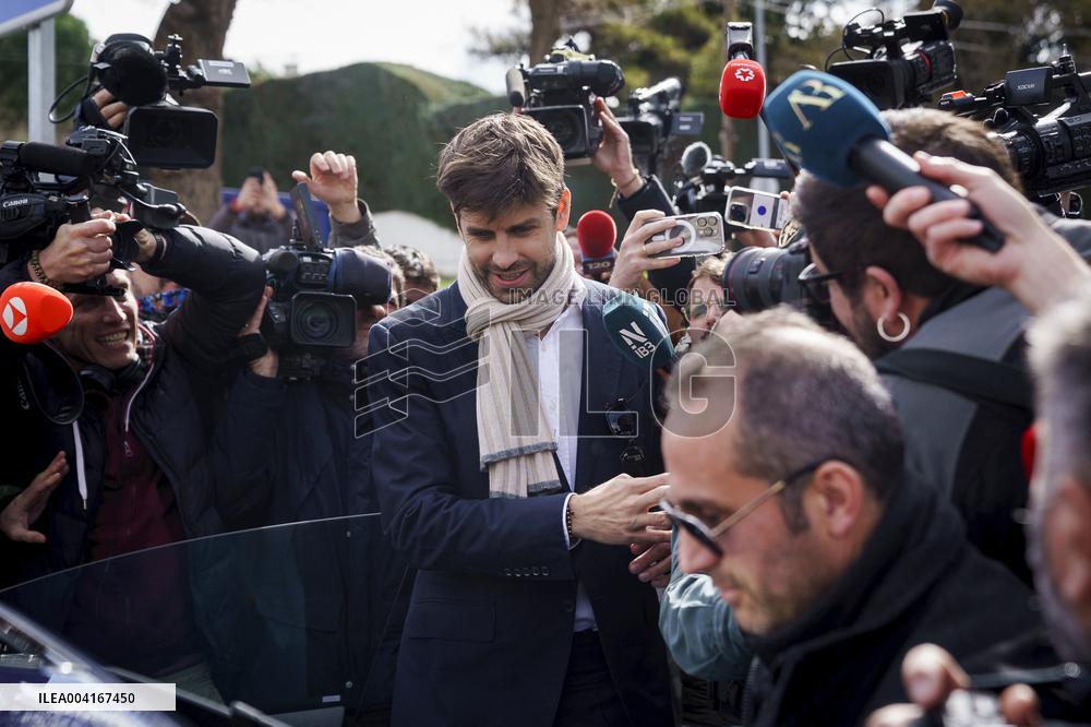 Gerard Pique At Super Copa Trial - Madrid