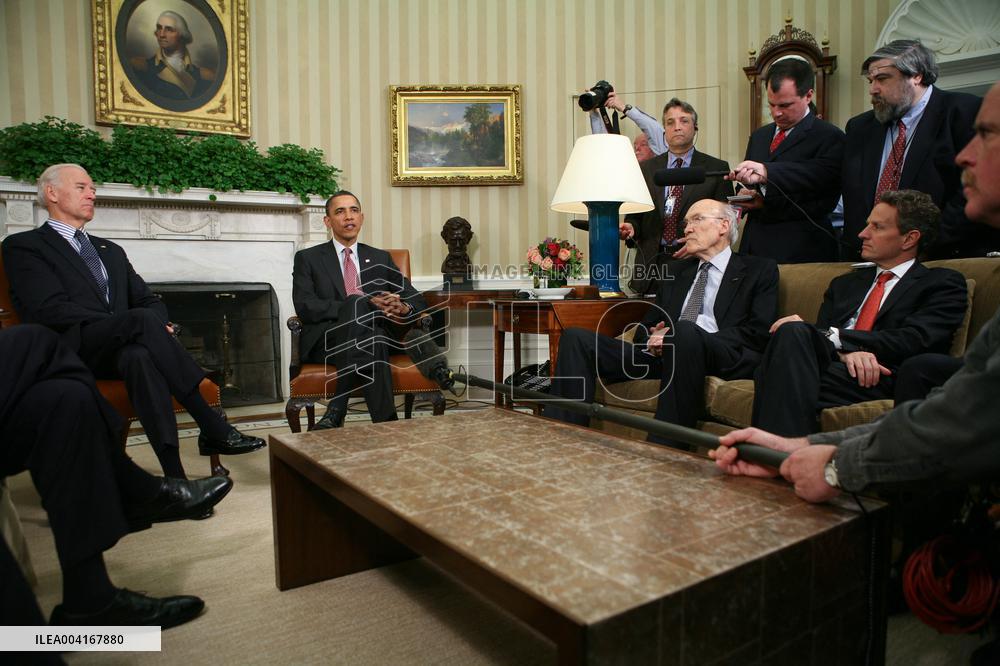 Obama and Biden Meet Commission on Fiscal Responsibility