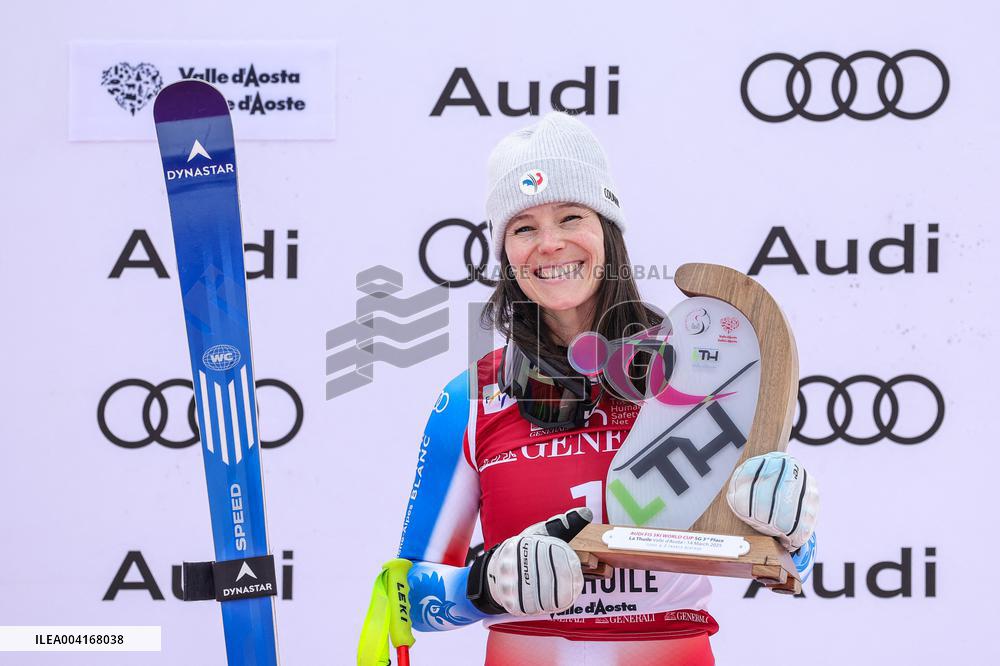 FIS Alpine Ski World Cup - Romane Miradoli Finishes 3rd - Italy