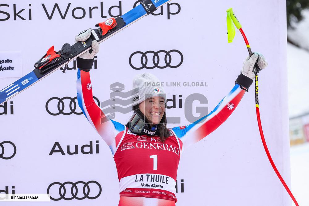 FIS Alpine Ski World Cup - Romane Miradoli Finishes 3rd - Italy