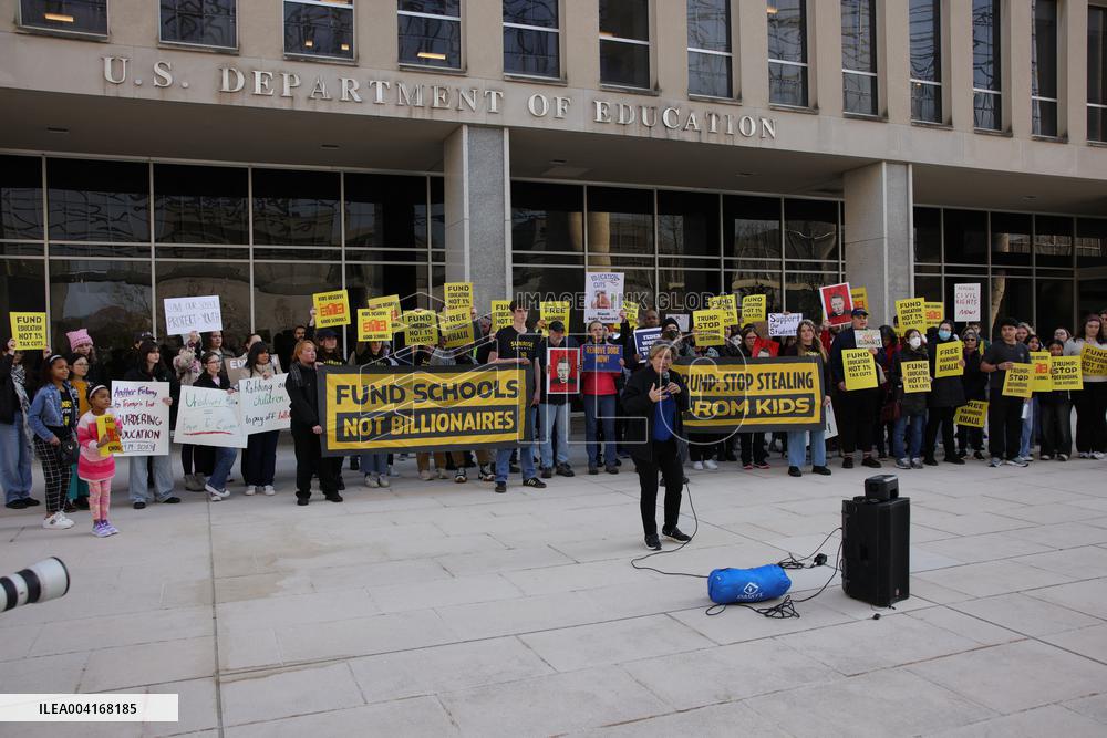 Protest Outside US Department Of Education - Washington