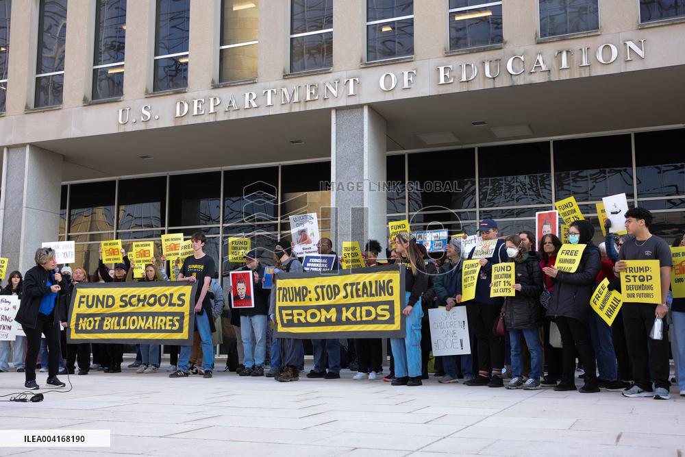 Protest Outside US Department Of Education - Washington