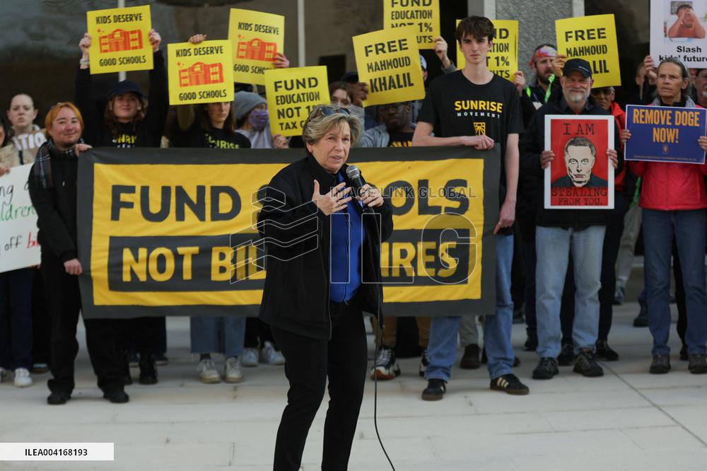 Protest Outside US Department Of Education - Washington