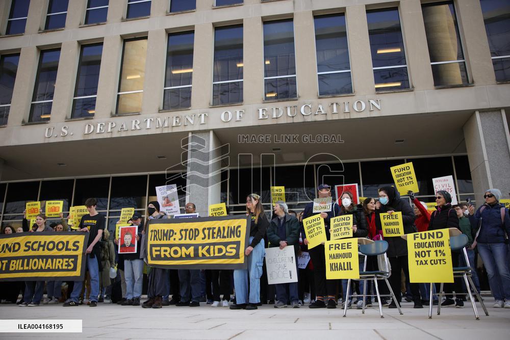 Protest Outside US Department Of Education - Washington