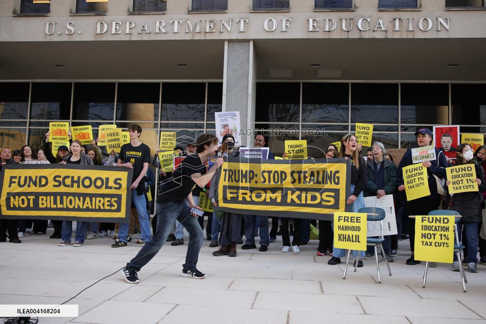 Protest Outside US Department Of Education - Washington