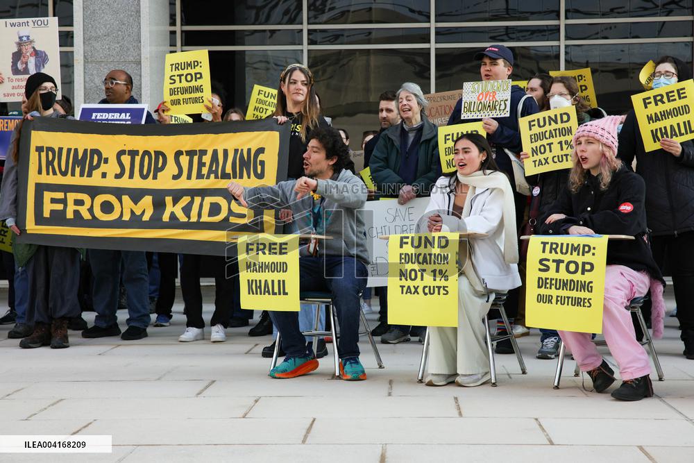 Protest Outside US Department Of Education - Washington