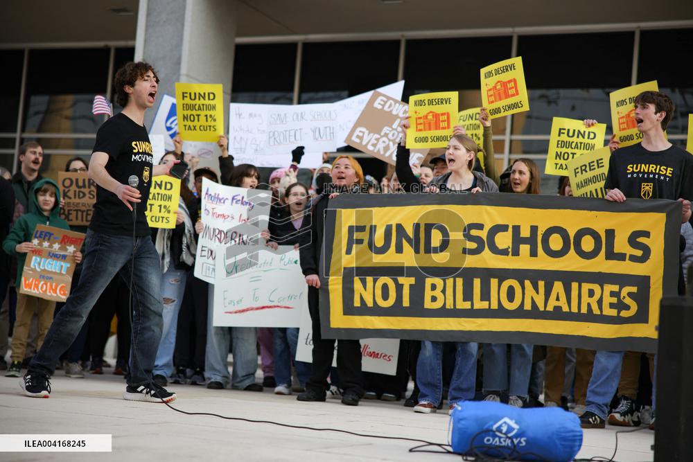 Protest Outside US Department Of Education - Washington