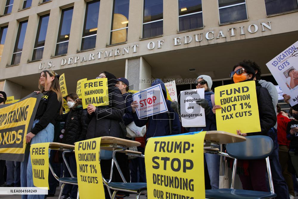 Protest Outside US Department Of Education - Washington