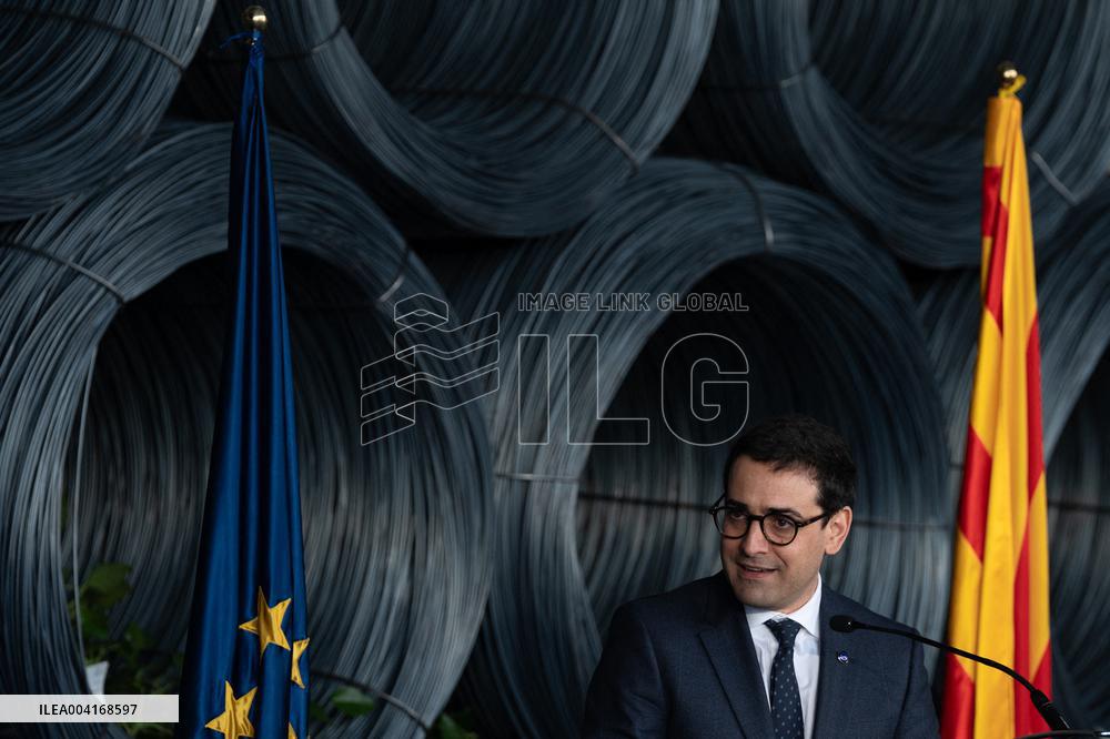 Stephane Sejourne Visits CELSA Plant in Castellbisbal - Spain