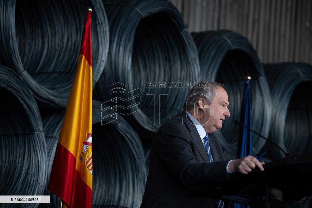 Stephane Sejourne Visits CELSA Plant in Castellbisbal - Spain