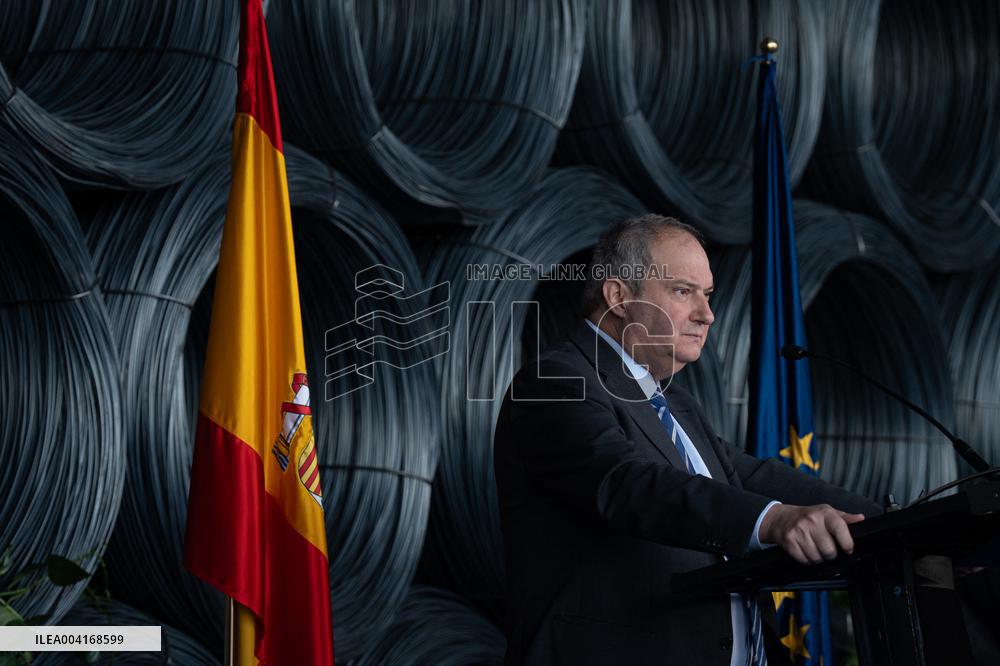 Stephane Sejourne Visits CELSA Plant in Castellbisbal - Spain