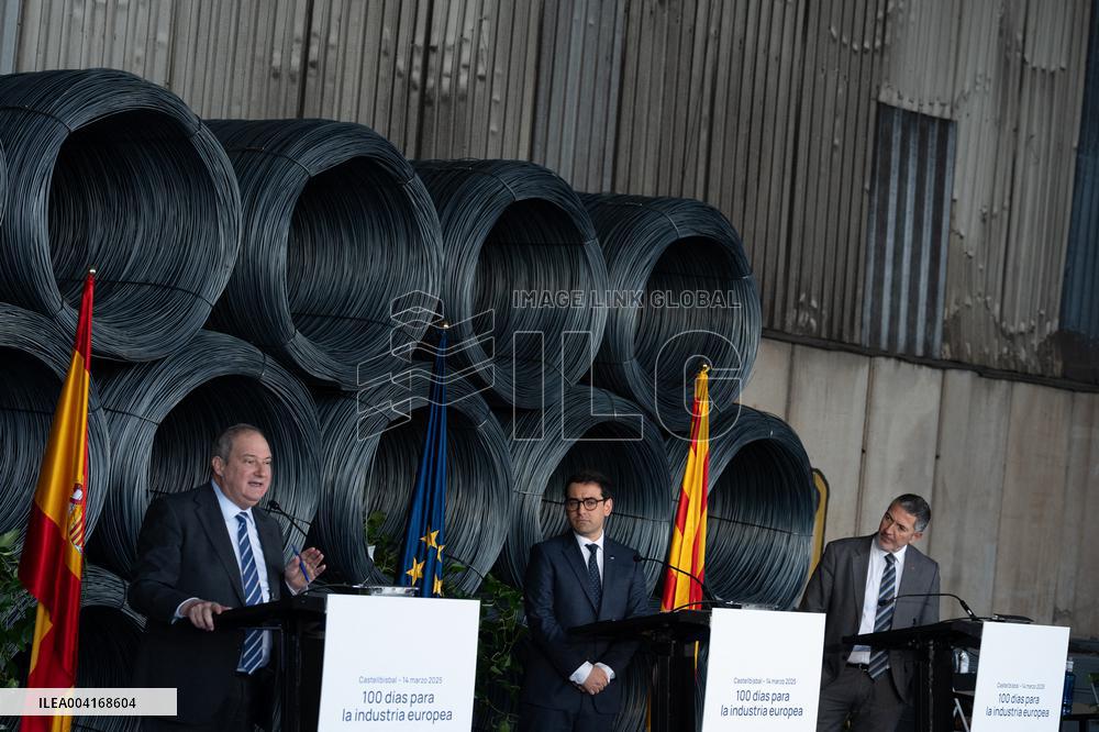 Stephane Sejourne Visits CELSA Plant in Castellbisbal - Spain