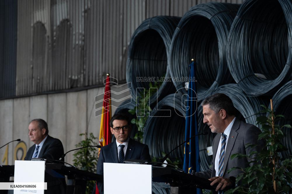 Stephane Sejourne Visits CELSA Plant in Castellbisbal - Spain