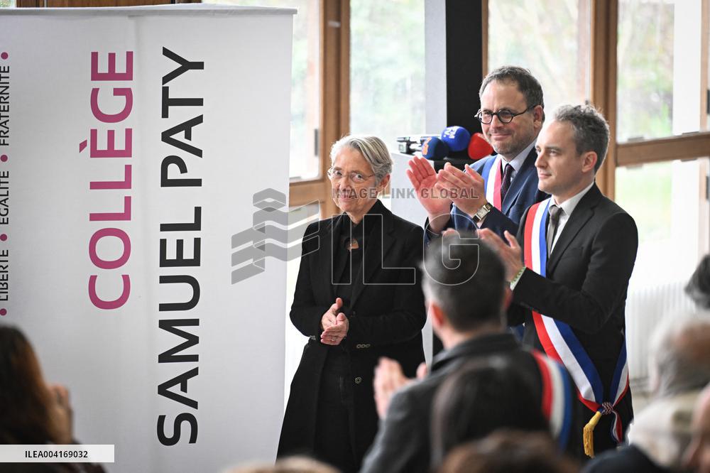 Ceremony In Honor Of Murdered Teacher Samuel Paty - France