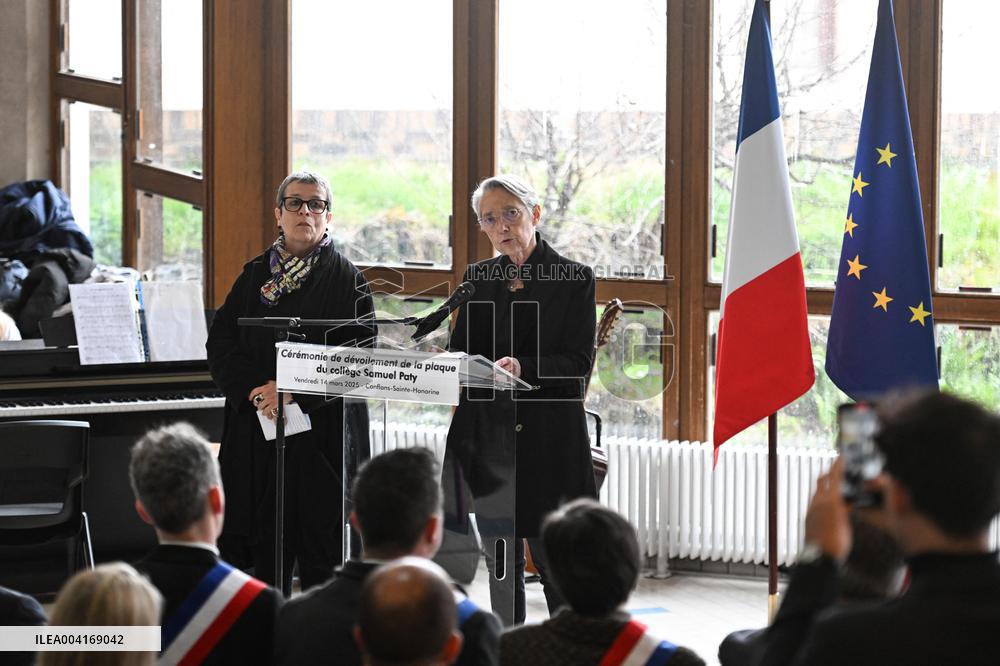Ceremony In Honor Of Murdered Teacher Samuel Paty - France