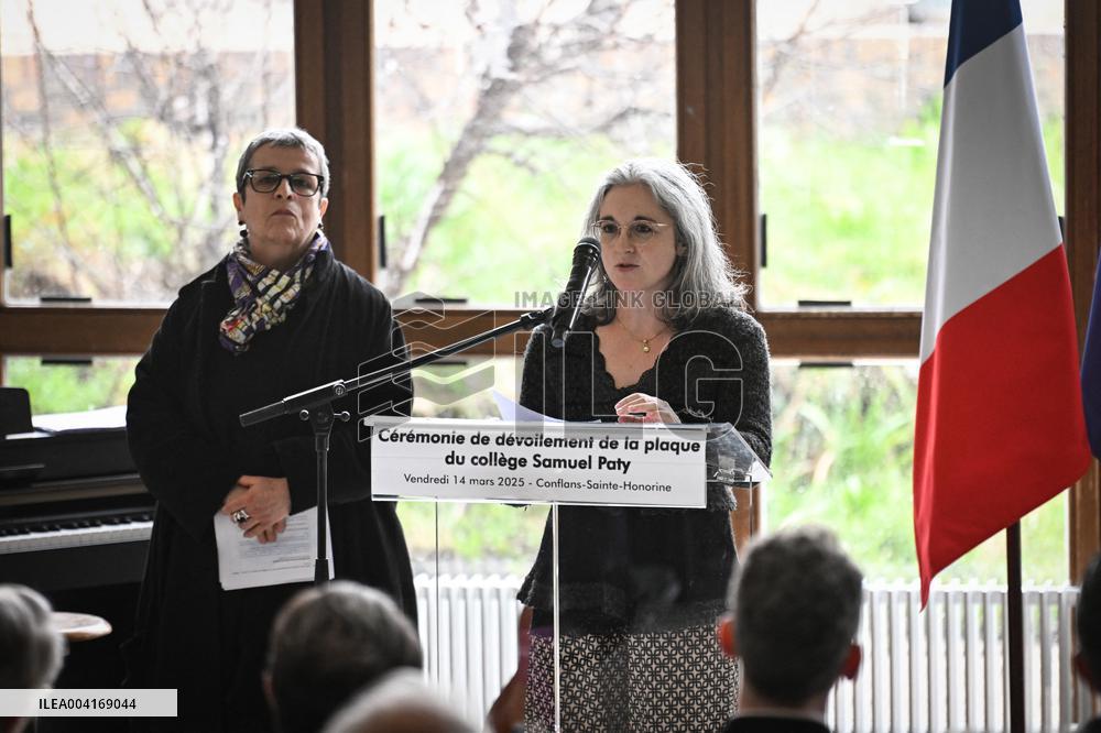 Ceremony In Honor Of Murdered Teacher Samuel Paty - France