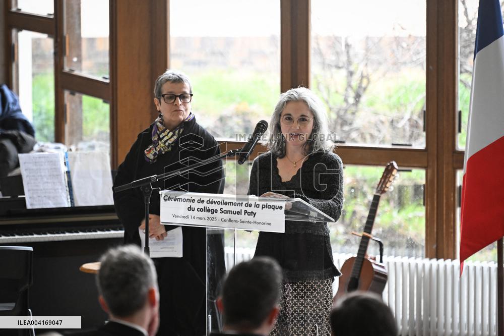 Ceremony In Honor Of Murdered Teacher Samuel Paty - France