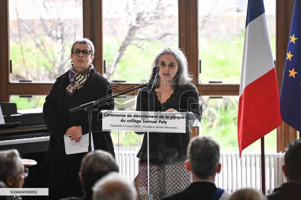 Ceremony In Honor Of Murdered Teacher Samuel Paty - France