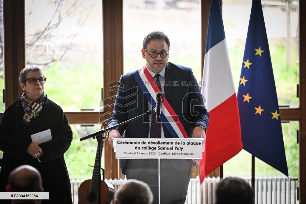 Ceremony In Honor Of Murdered Teacher Samuel Paty - France