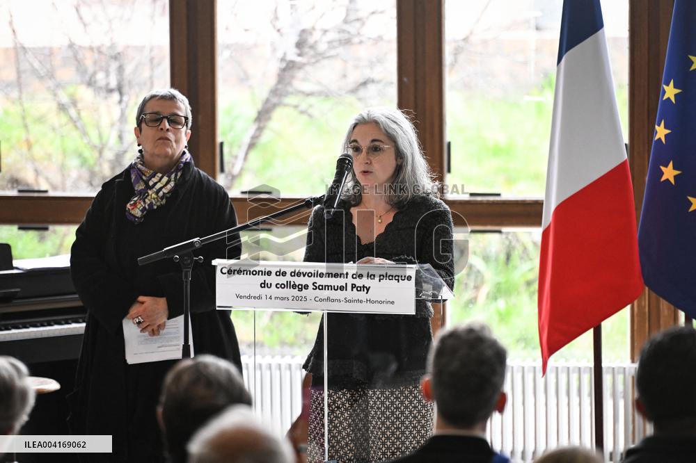 Ceremony In Honor Of Murdered Teacher Samuel Paty - France