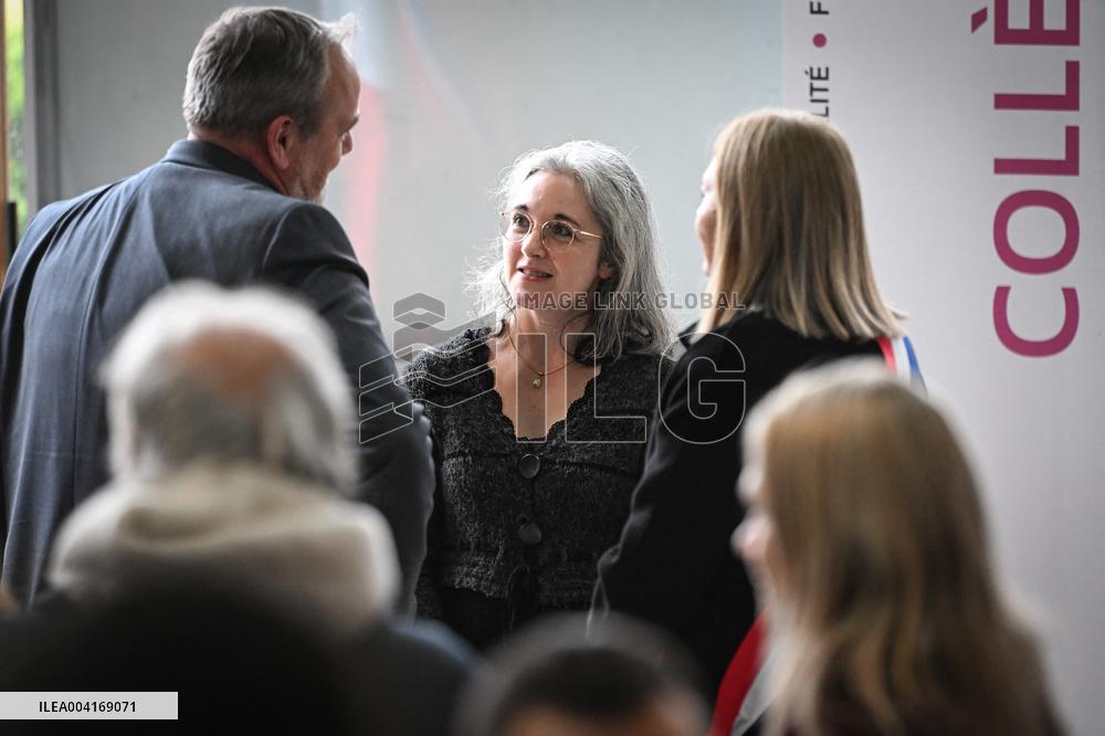 Ceremony In Honor Of Murdered Teacher Samuel Paty - France